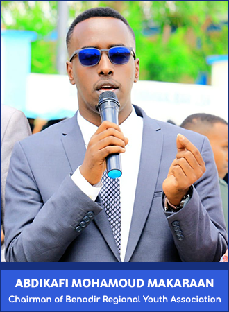 Abdikafi Mohamoud Makaraan - Chairman of Benadir Regional Youth Association